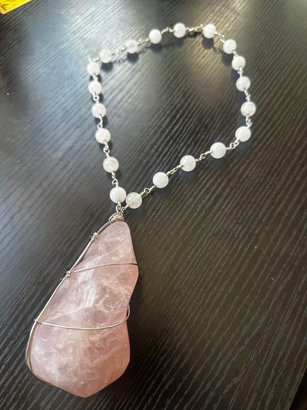 Pink Flame - Rose Quartz Necklace